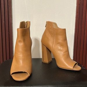Calvin Klein Cognac Lulah Open Toe Bootie Size 5.5